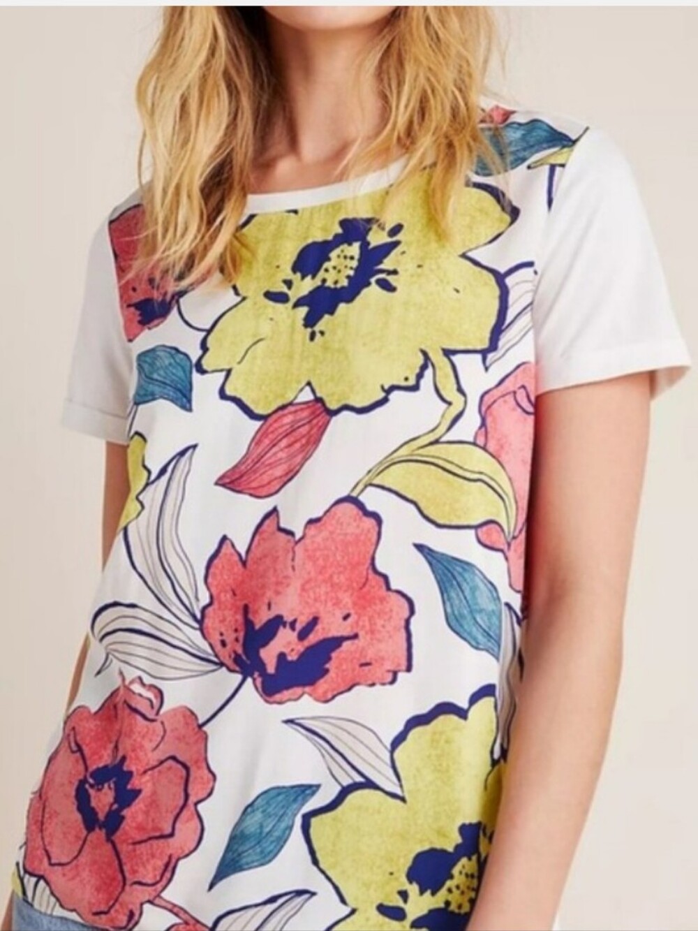 By Anthropologie Floria Short Sleeve Tee S - Picture 2 of 14